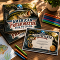 AMERICAN FRESHWATER - FISH TO COLOR