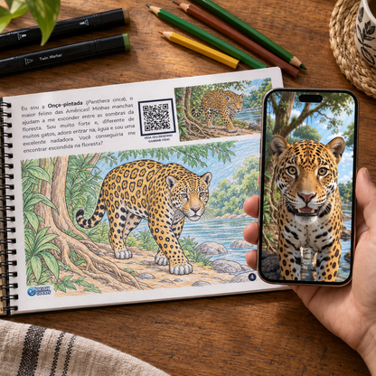 Animais da Amazônia | Livro Interativo para Colorir