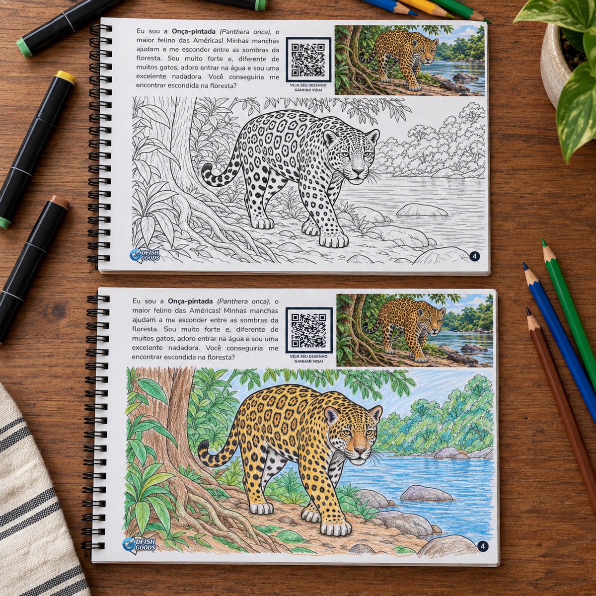 Animais da Amazônia | Livro Interativo para Colorir