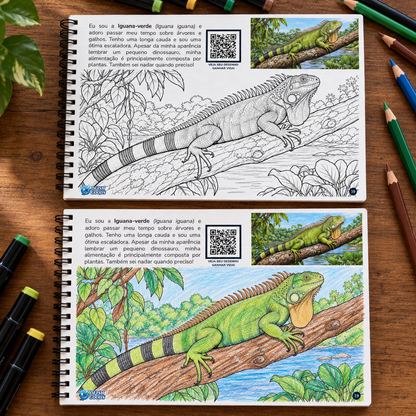 Animais da Amazônia | Livro Interativo para Colorir