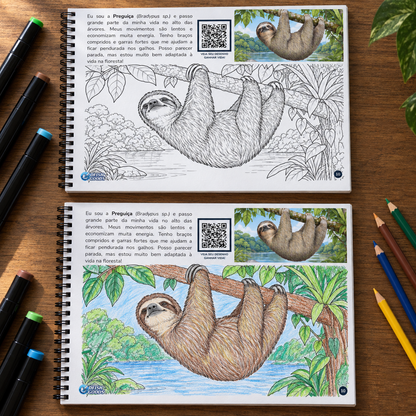 Animais da Amazônia | Livro Interativo para Colorir