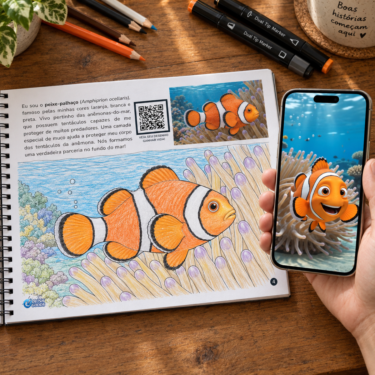 Animais Marinhos | Livro Interativo para Colorir