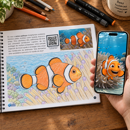 Animais Marinhos | Livro Interativo para Colorir